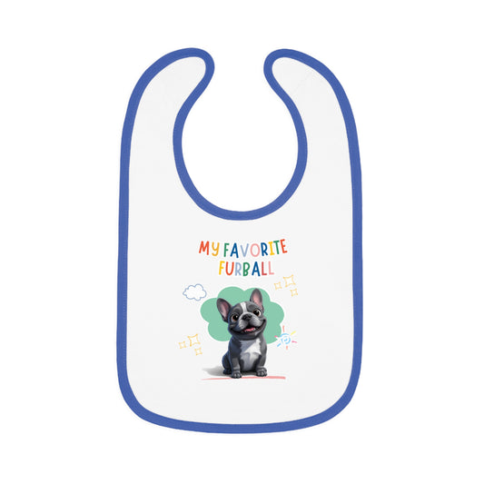 Frenchie Favorite Furball Baby Bib
