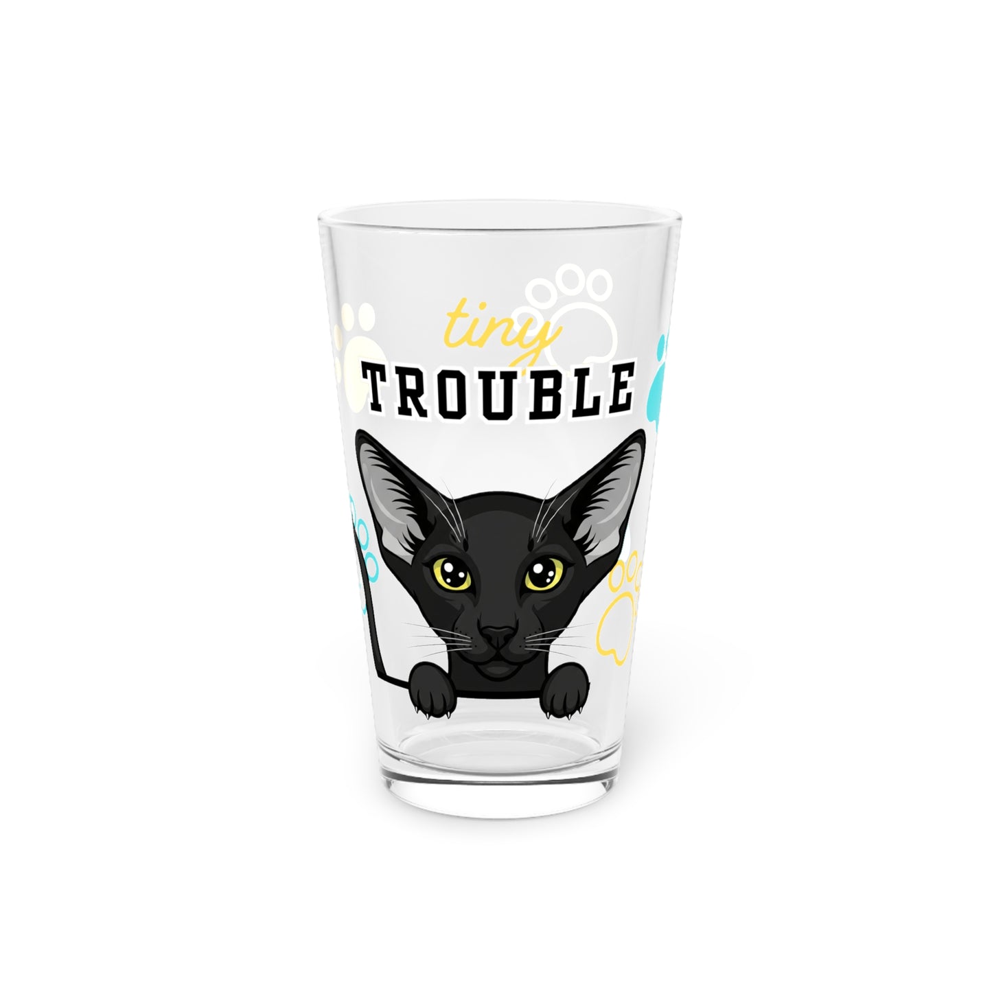 Oriental Shorthair Tiny Trouble Pint Glass