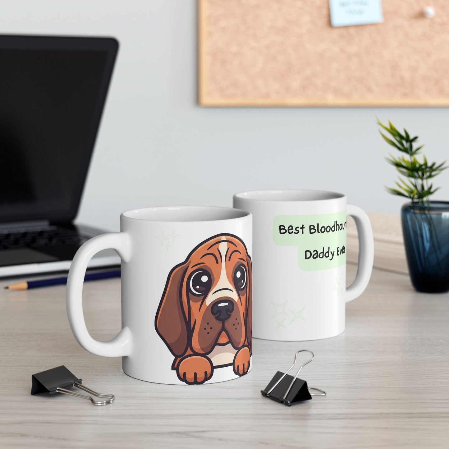 Bloodhound Peek-a-Boo Mug | Best Bloodhound Daddy Gift