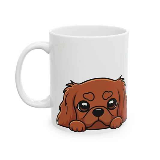 Cavalier King Charles Spaniel Peek-a-Boo Mug | Best Cavalier Daddy Gift