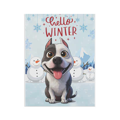 Pitbull Hello Winter Garden Banner
