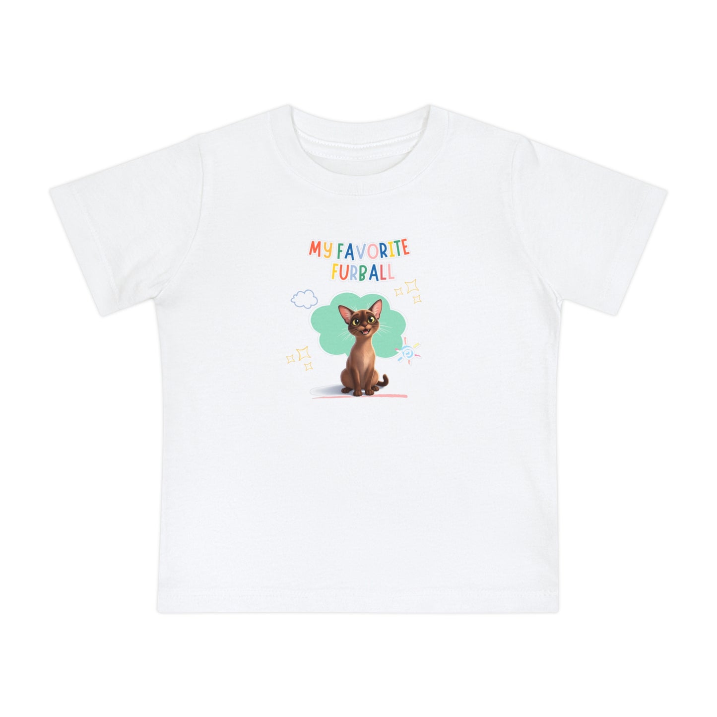 Short hair brown cat Favorite Furball Baby Tee