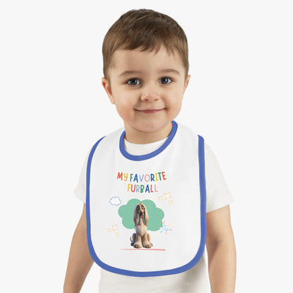 Afghan Hound Favorite Furball Baby Bib