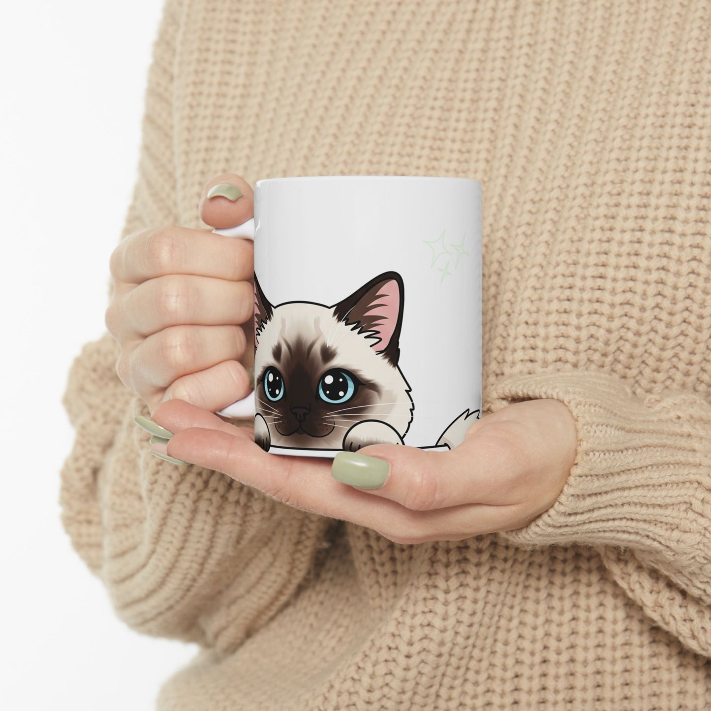 Siamese Peek-a-Boo Mug | Best Siamese Daddy Gift