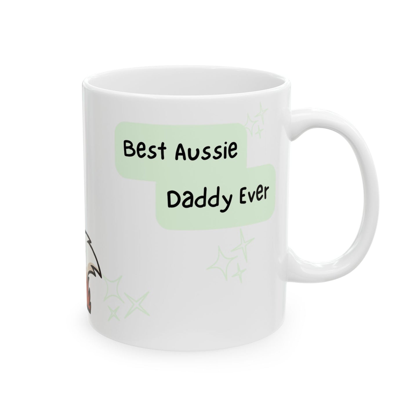 Australian Shepherd Peek-a-Boo Mug | Best Aussie Daddy Gift