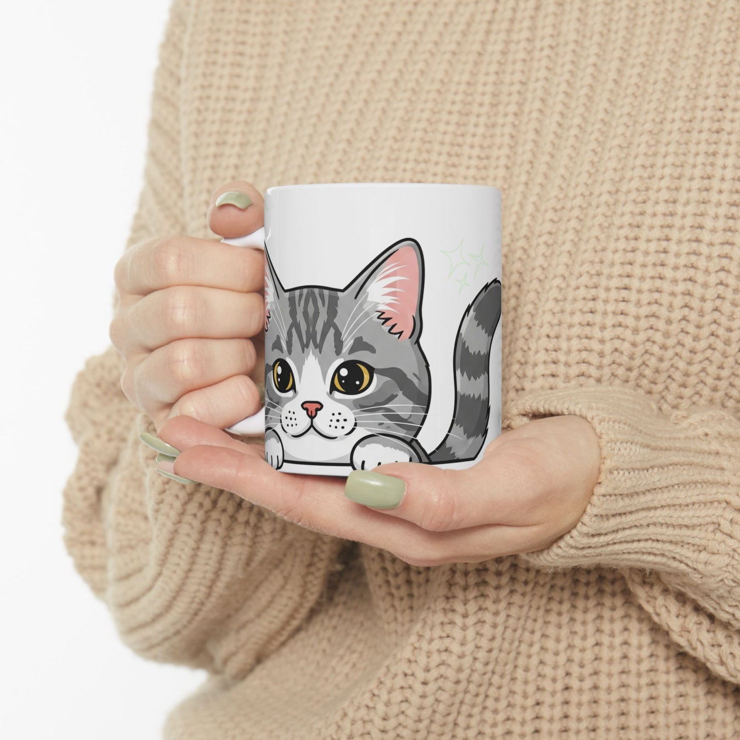 Cat Peek-a-Boo Mug | Best Cat Daddy Gift