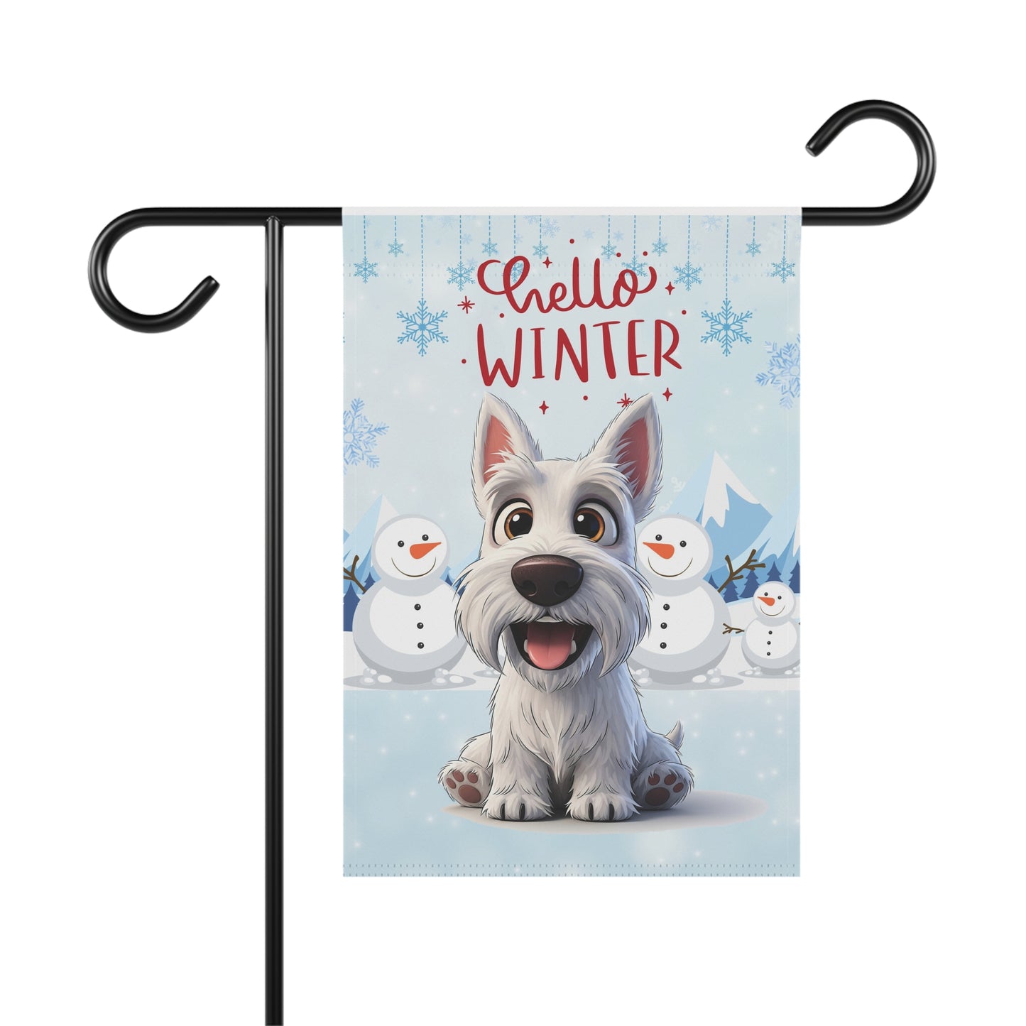 Scottie Hello Winter Garden Banner