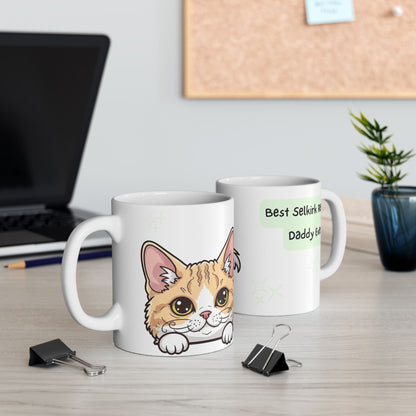 Selkirk Rex Peek-a-Boo Mug | Best Selkirk Rex Daddy Gift