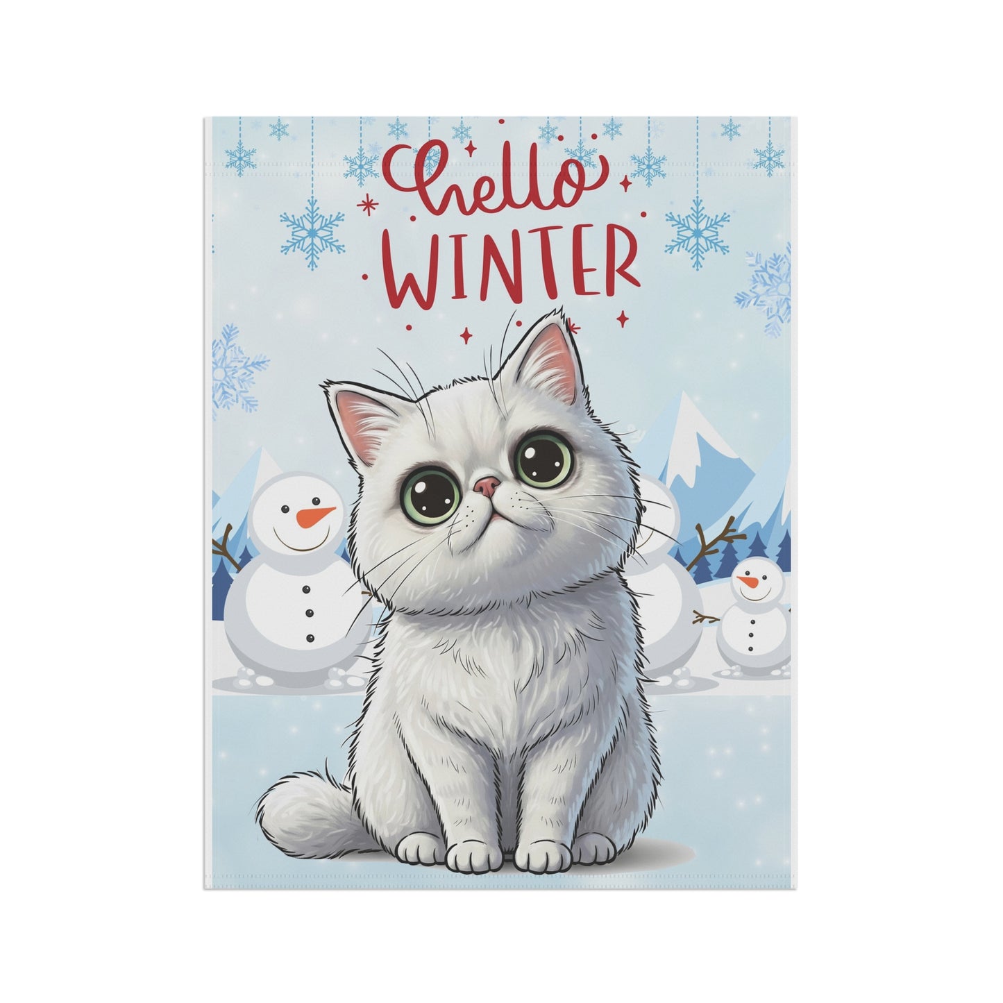Exotic Shorthair Hello Winter Garden Banner