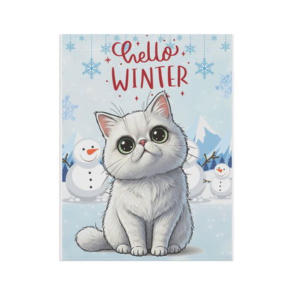 Exotic Shorthair Hello Winter Garden Banner