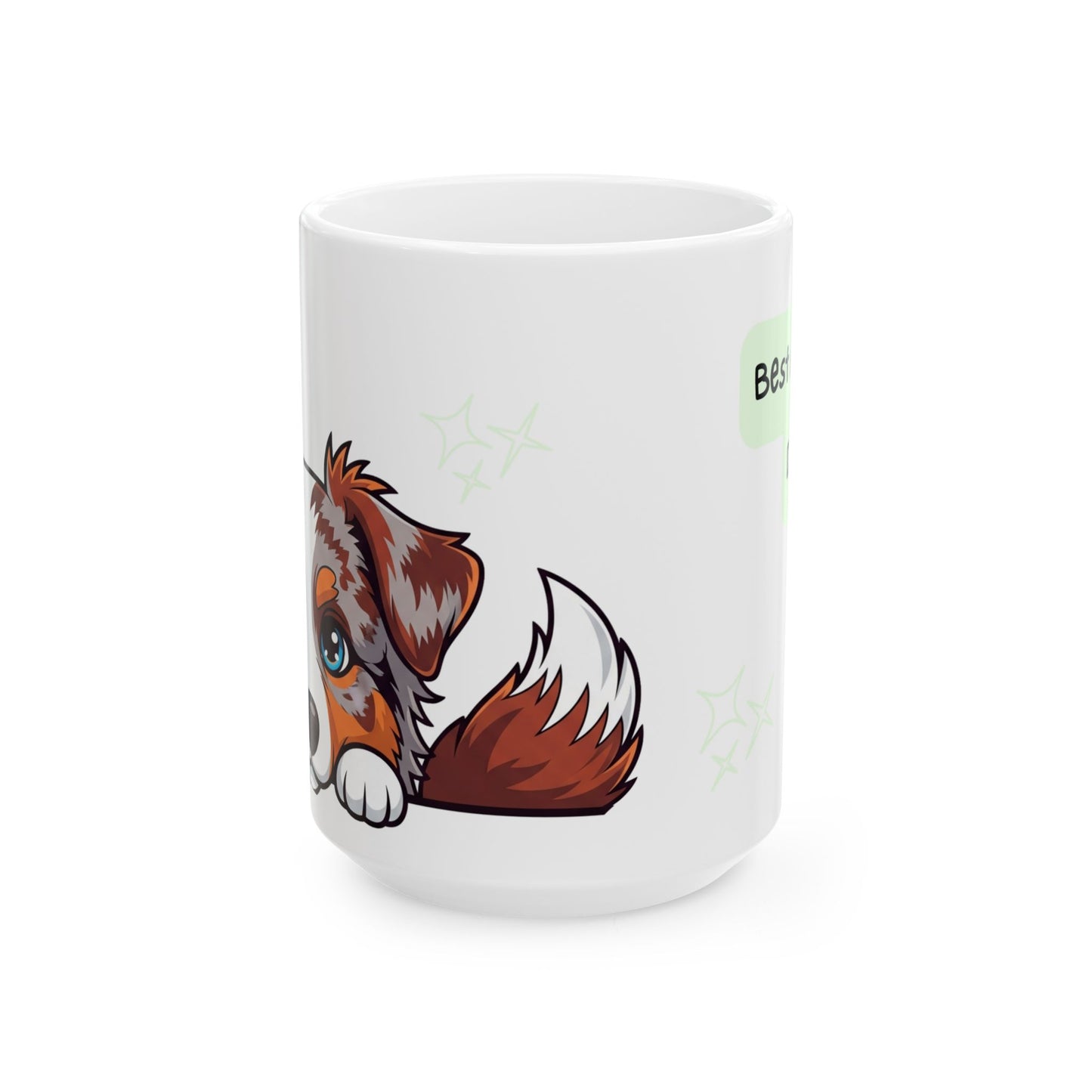 Australian Shepherd Peek-a-Boo Mug | Best Aussie Daddy Gift