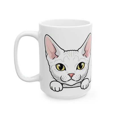 Devon Rex Peek-a-Boo Mug | Best Devon Rex Mama Gift