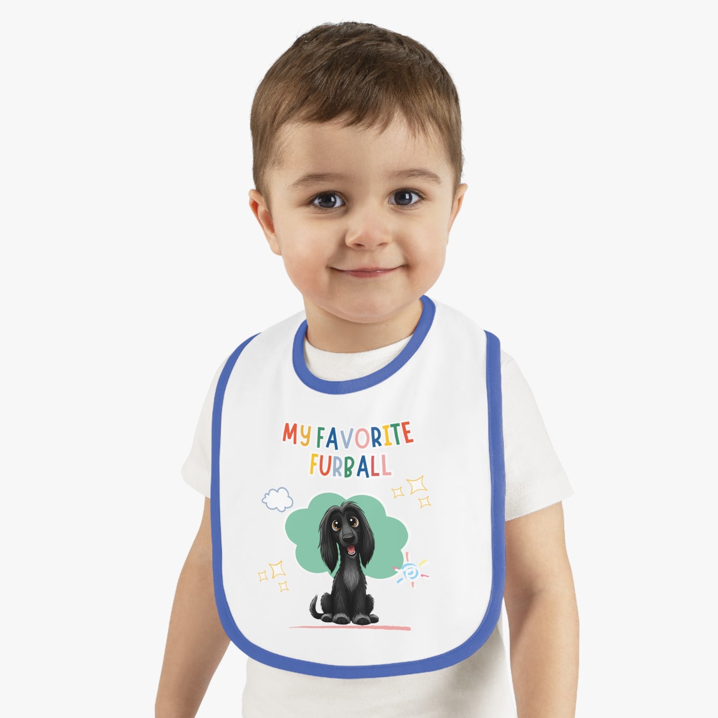Afghan Hound Favorite Furball Baby Bib