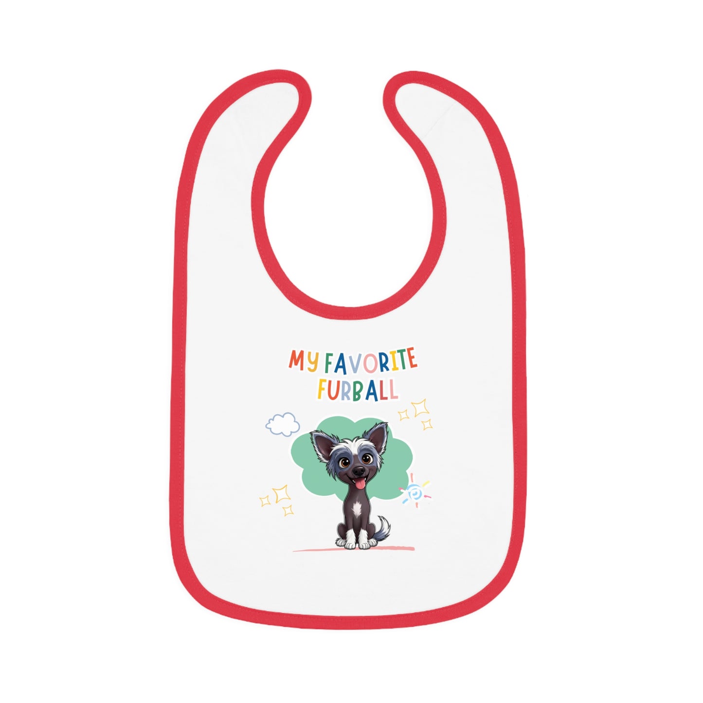 Chinese Crested Favorite Furball Baby Bib