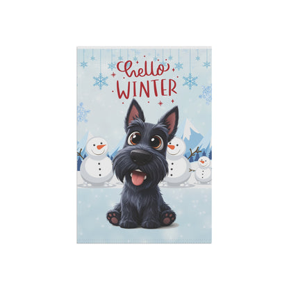 Scottie Hello Winter Garden Banner