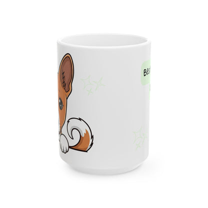 Basenji Peek-a-Boo Mug | Best Basenji Daddy Gift