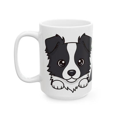 Border Collie Peek-a-Boo Mug | Best Border Collie Daddy Gift