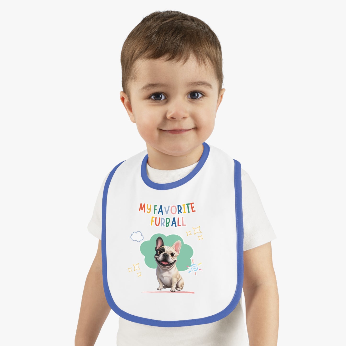 Frenchie Favorite Furball Baby Bib