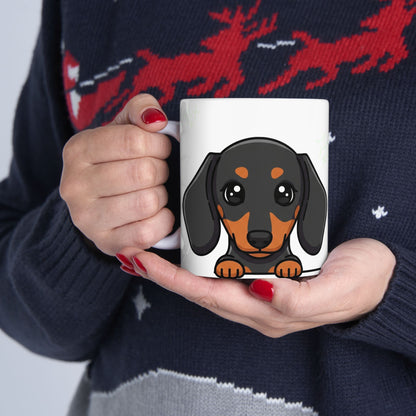 Dachshund Peek-a-Boo Mug | Best Weenie Mama Gift