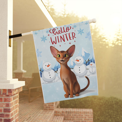 Abyssinian Hello Winter Garden Banner