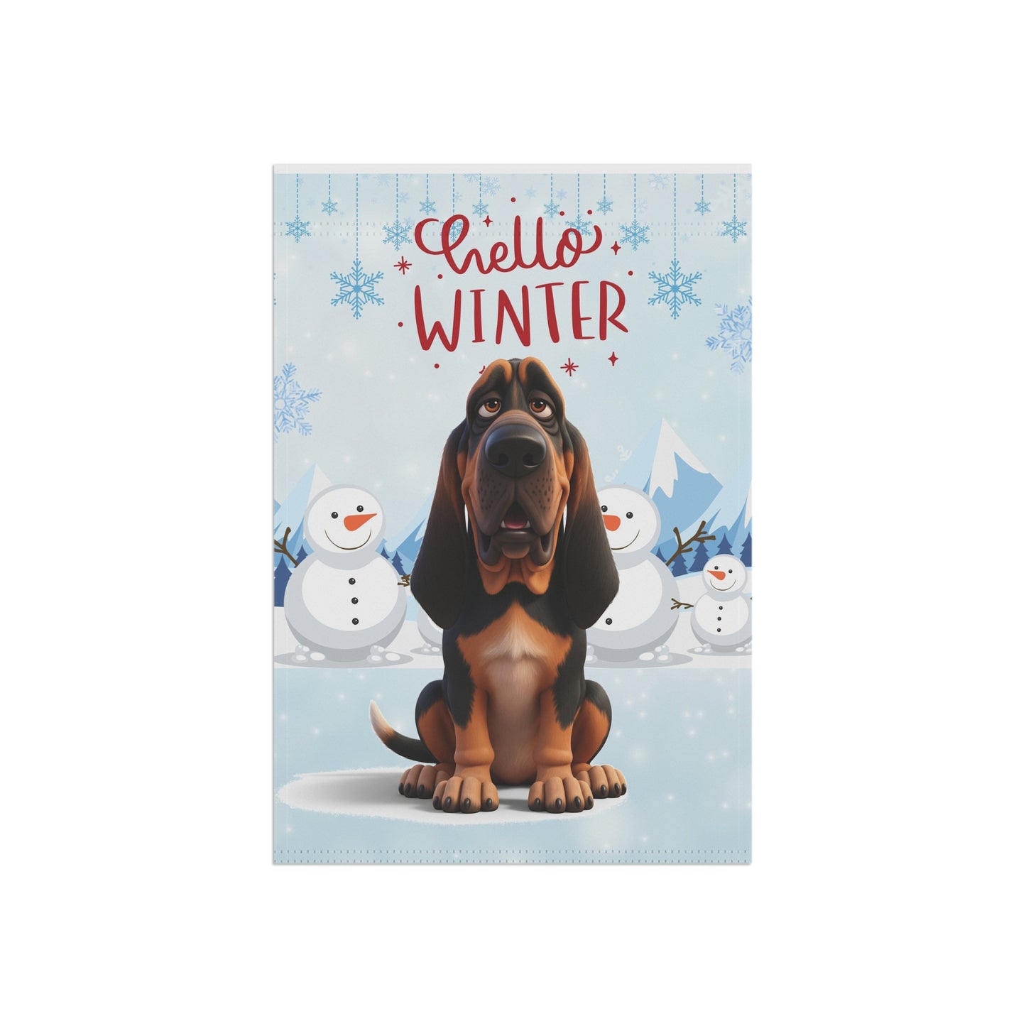 Bloodhound Hello Winter Garden Banner