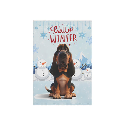 Bloodhound Hello Winter Garden Banner
