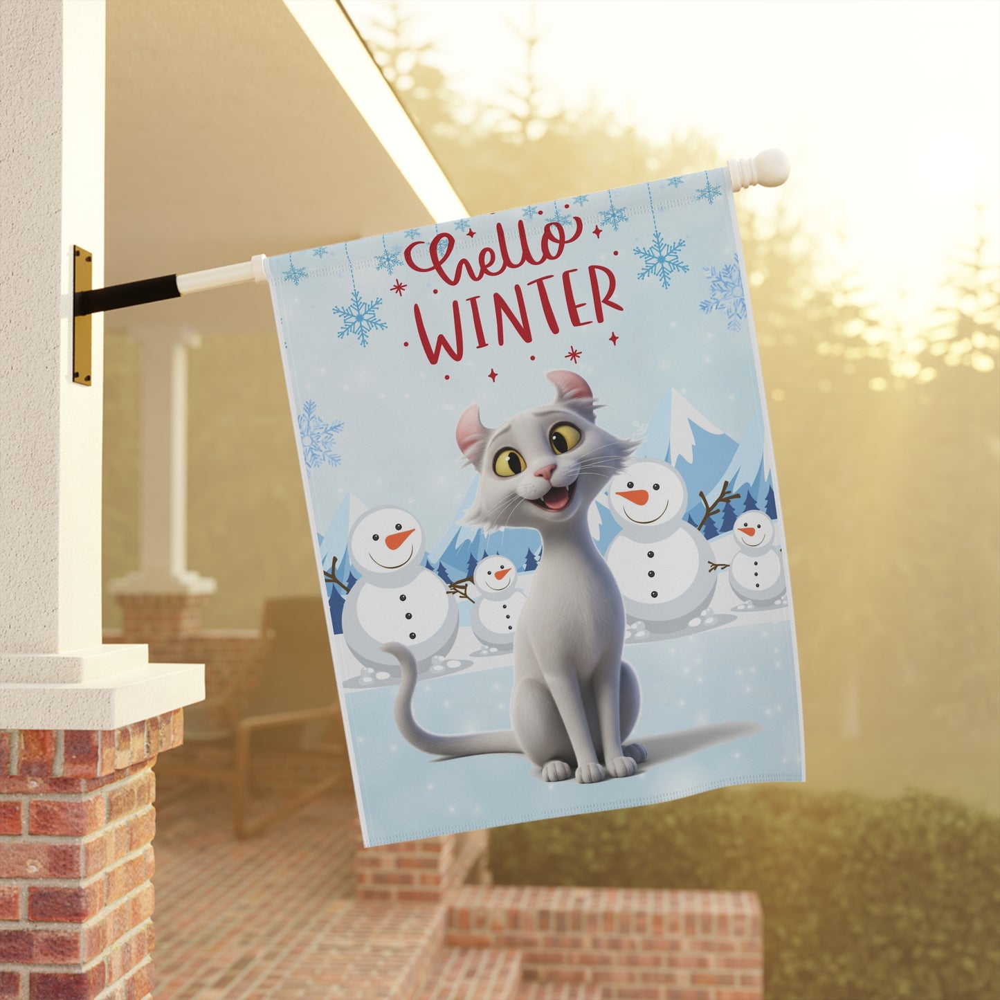 American Curl Hello Winter Garden Banner