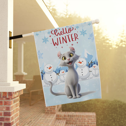 American Curl Hello Winter Garden Banner