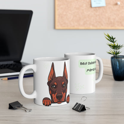 Doberman Peek-a-Boo Mug | Best Doberman Mama Gift