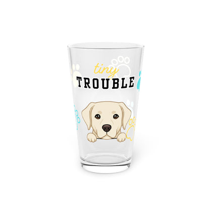 Labrador Tiny Trouble Pint Glass