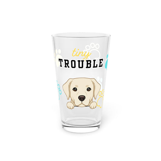 Labrador Tiny Trouble Pint Glass