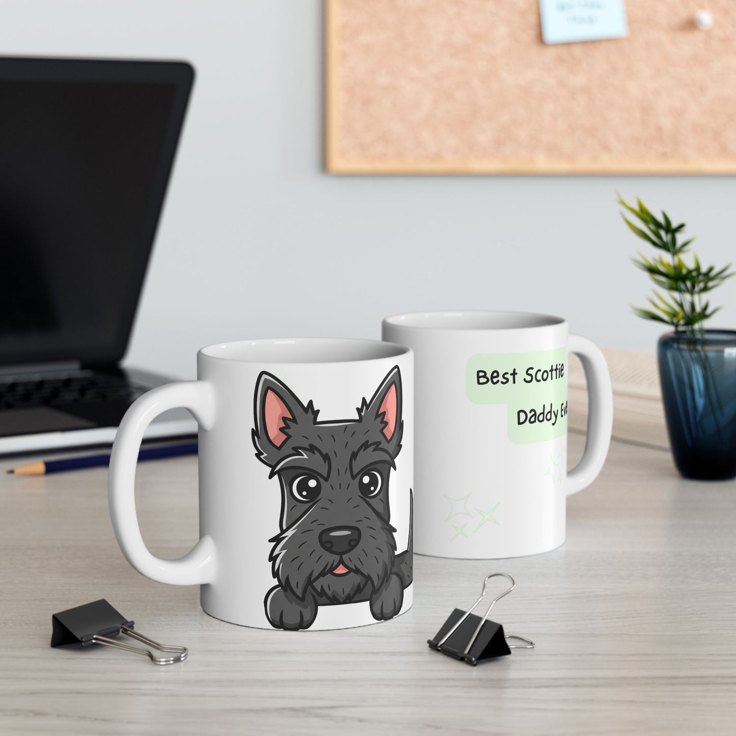 Scottish Terrier Peek-a-Boo Mug | Best Scottie Daddy Gift
