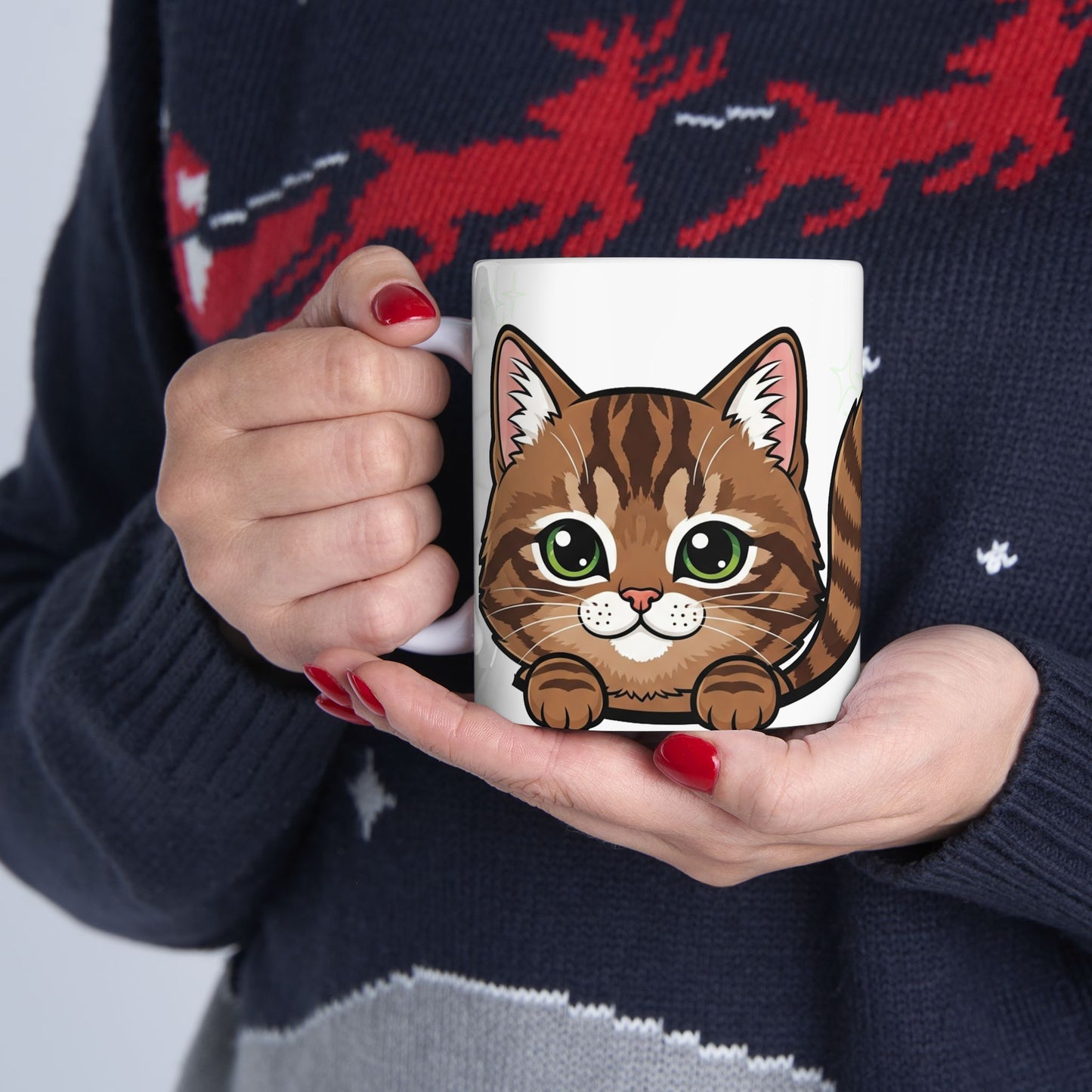 Cat Peek-a-Boo Mug | Best Cat Mama Gift