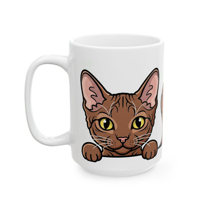 LaPerm Peek-a-Boo Mug | Best LaPerm Daddy Gift
