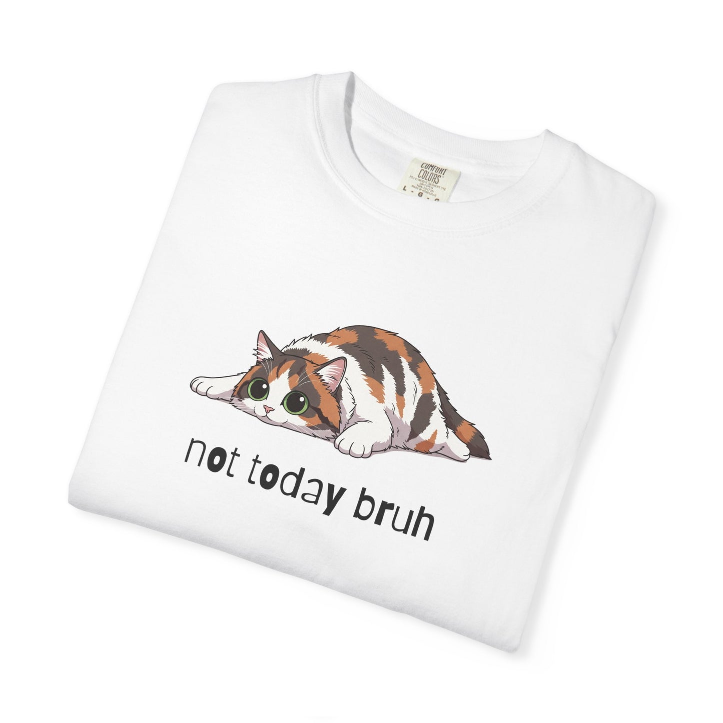 Long hair calico cat Not Today Bruh T-Shirt