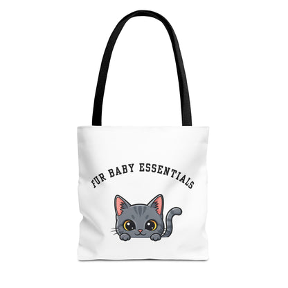 Short hair gray cat FurBaby Tote Bag