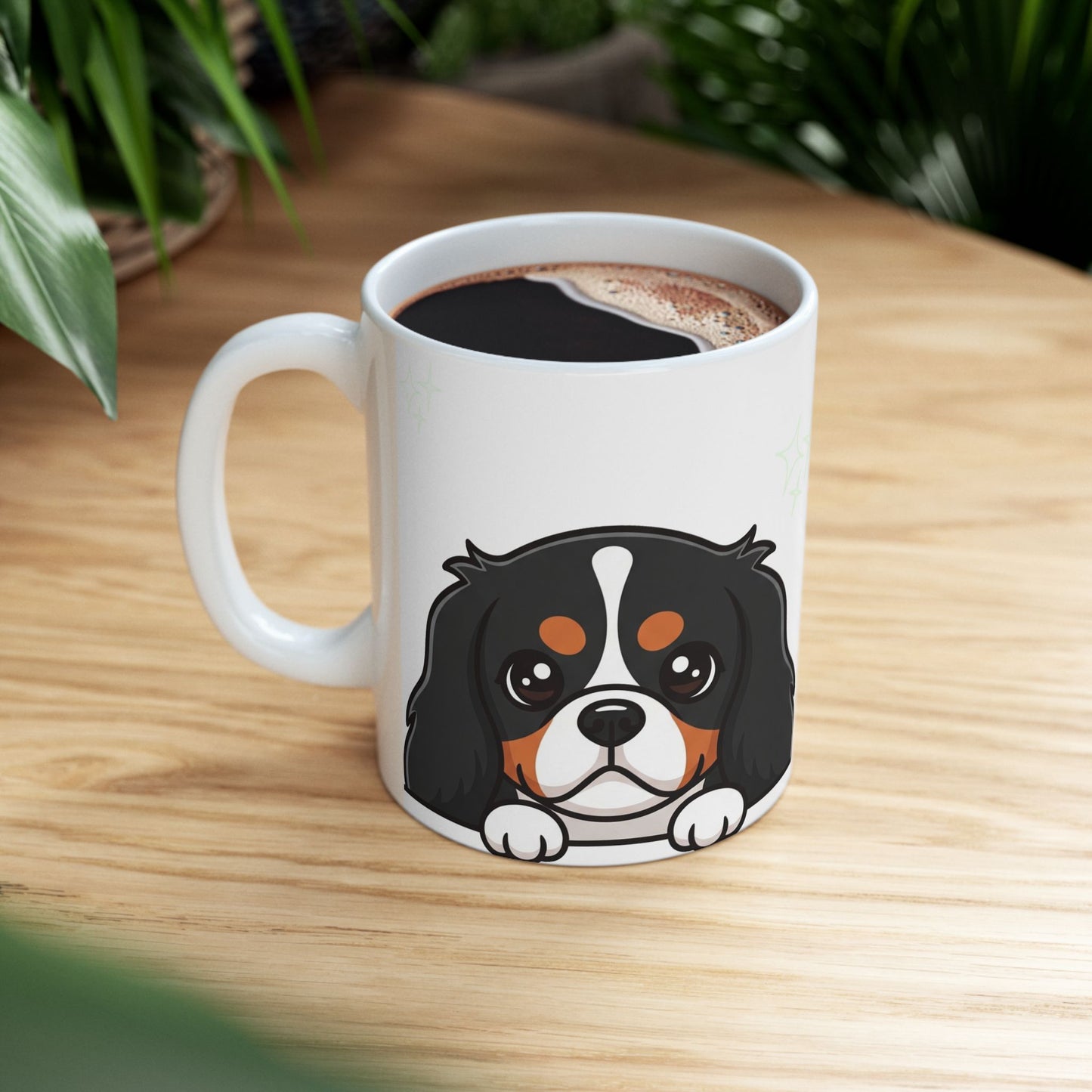 Cavalier King Charles Spaniel Peek-a-Boo Mug | Best Cavalier Mama Gift