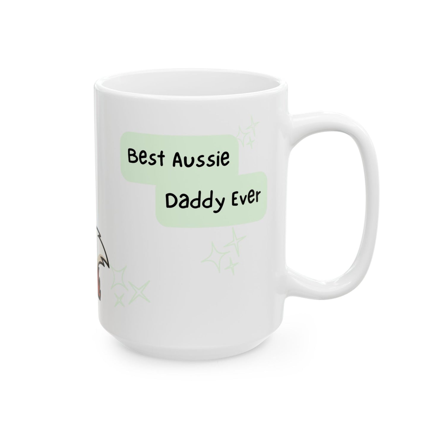 Australian Shepherd Peek-a-Boo Mug | Best Aussie Daddy Gift