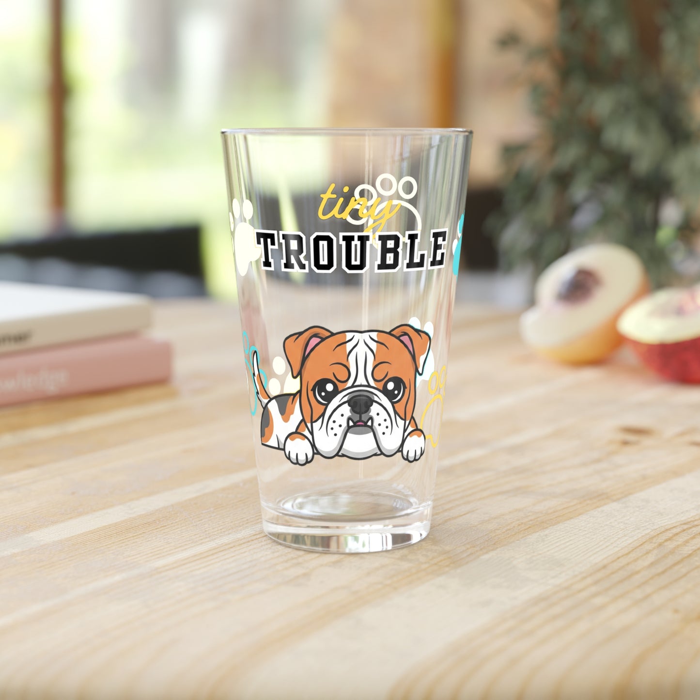 Bulldog Tiny Trouble Pint Glass