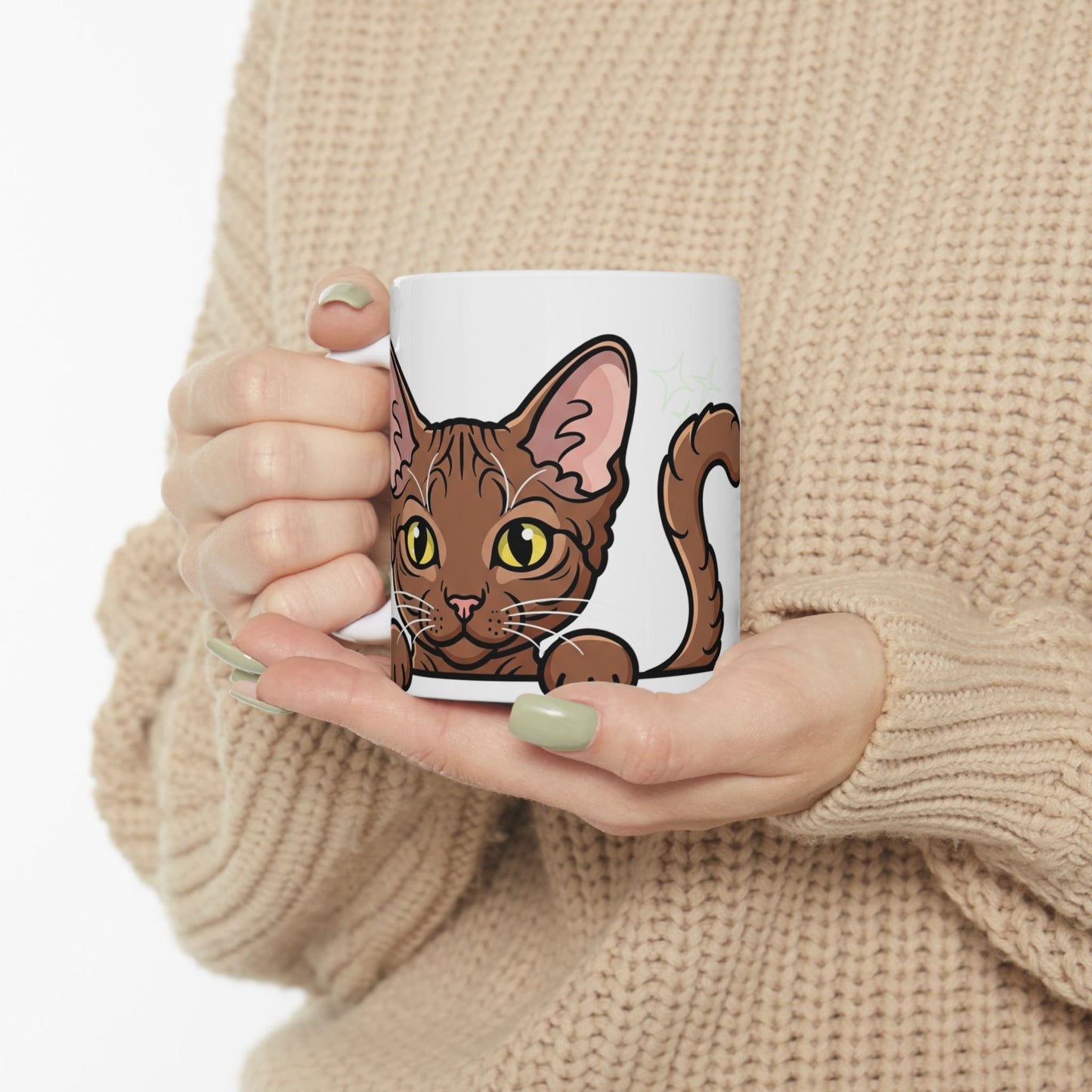 LaPerm Peek-a-Boo Mug | Best LaPerm Daddy Gift