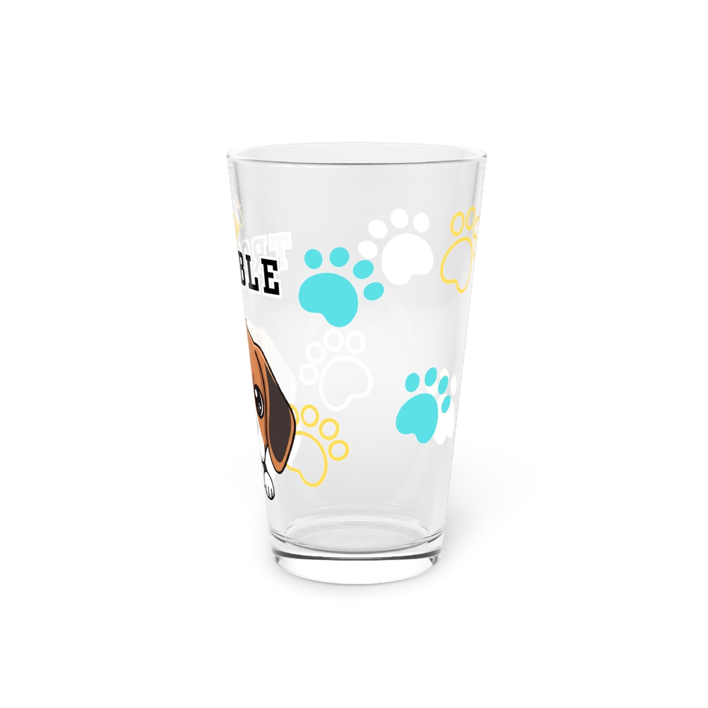 Beagle Tiny Trouble Pint Glass