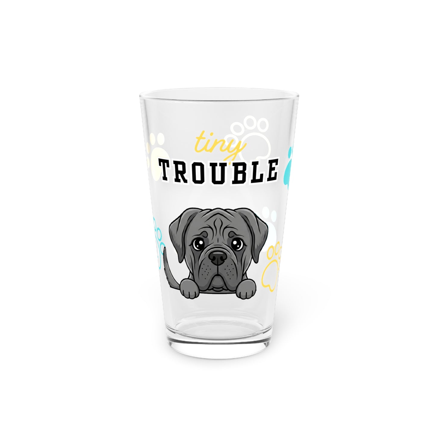 Mastiff Tiny Trouble Pint Glass