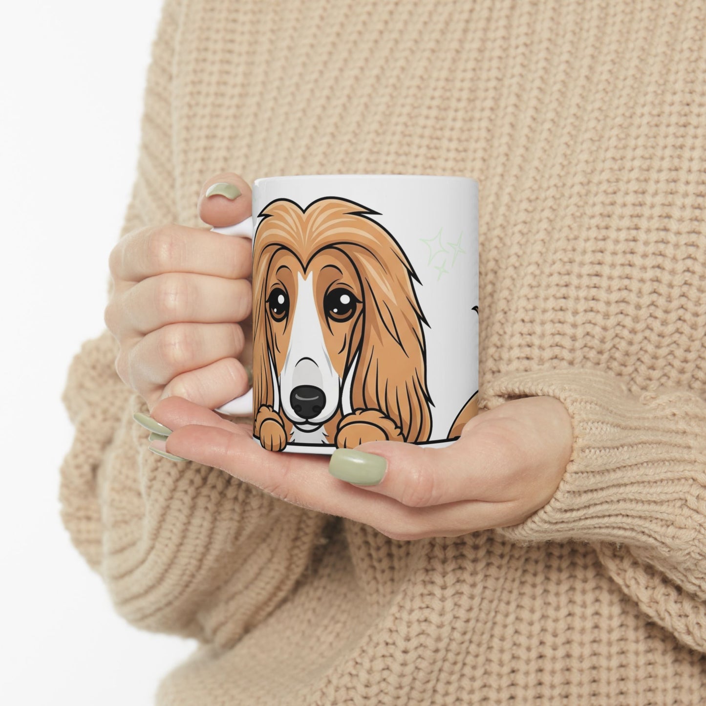 Afghan Hound Peek-a-Boo Mug | Best Afghan Hound Mama Gift