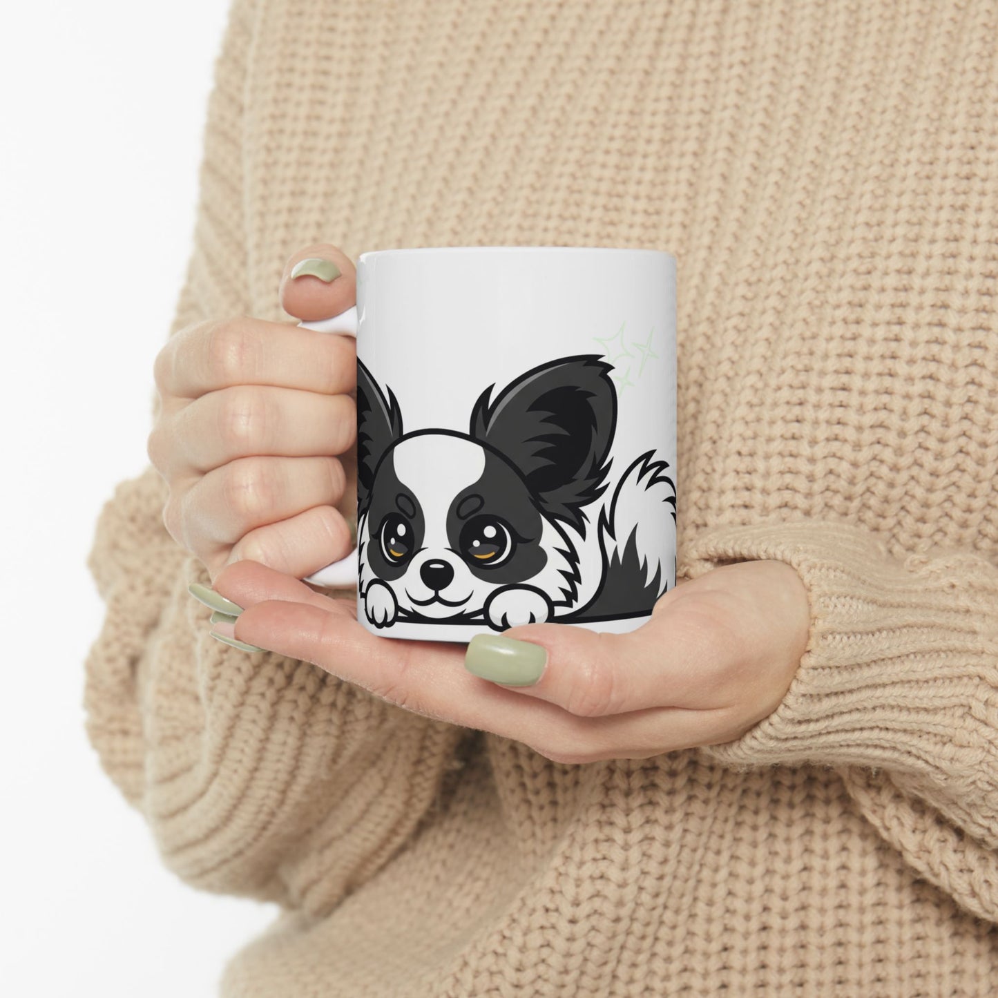 Papillon Peek-a-Boo Mug | Best Papillon Mama Gift