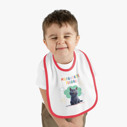 Shorthair Gray Cat Favorite Furball Baby Bib