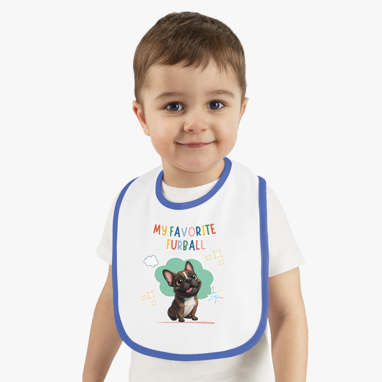 Frenchie Favorite Furball Baby Bib