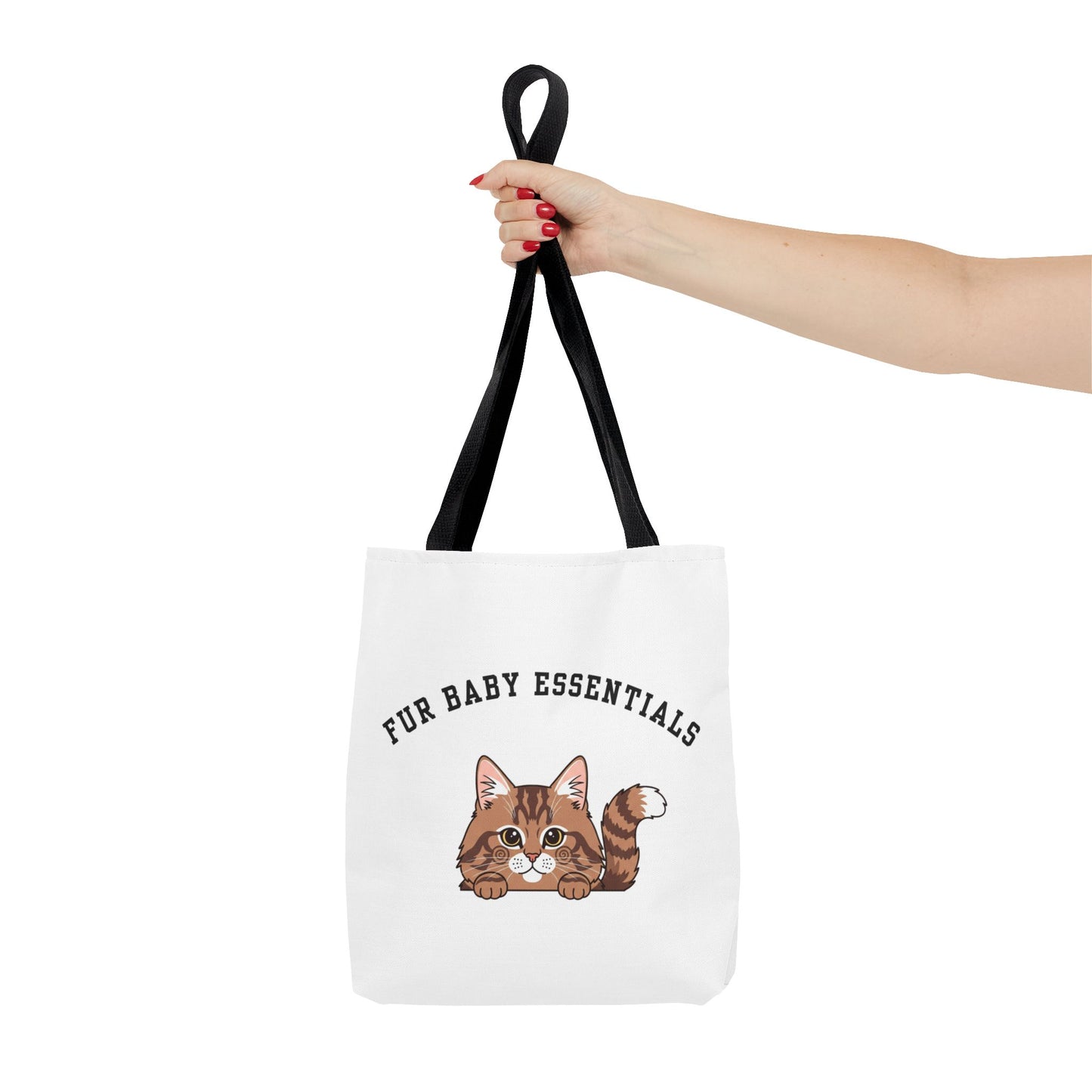 Long hair brown tabby cat FurBaby Tote Bag