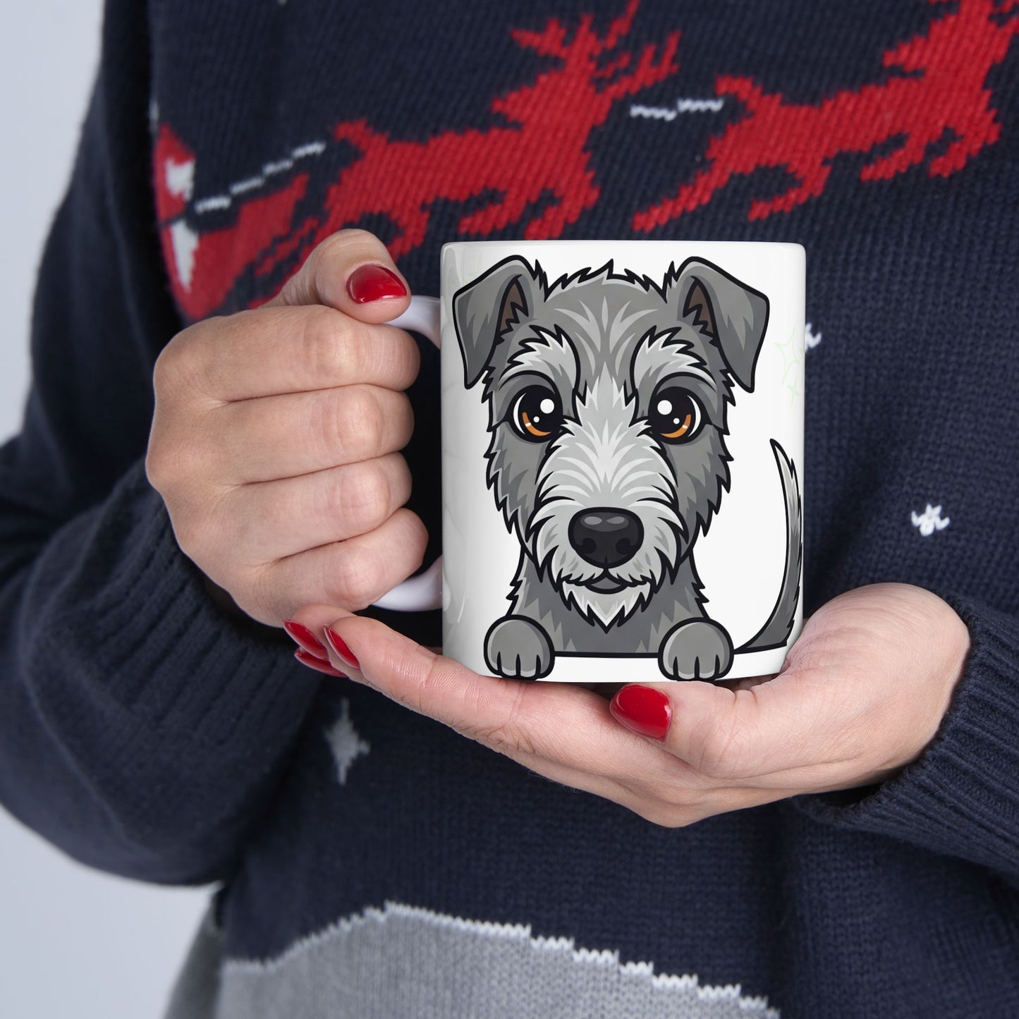 Scottish Deerhound Peek-a-Boo Mug | Best Scottish Deerhound Mama Gift