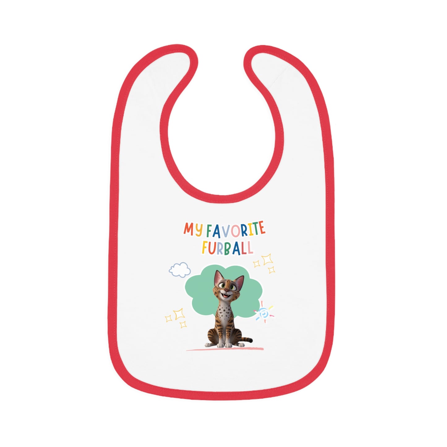 Ocicat Favorite Furball Baby Bib