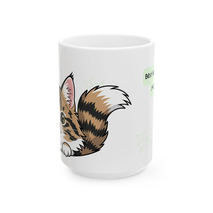 Norwegian Forest Cat Peek-a-Boo Mug | Best Norwegian Forest Mama Gift